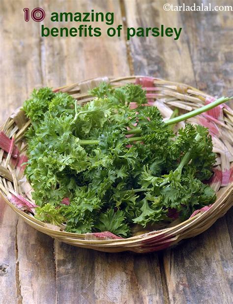 Benefits of Parsley + healthy parsley recipes, Tarladalal.com