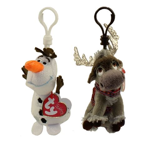 TY Beanie Babies - Set of 2 OLAF & SVEN (Disney's Frozen 2)(Plastic Key Clips): BBToyStore.com ...