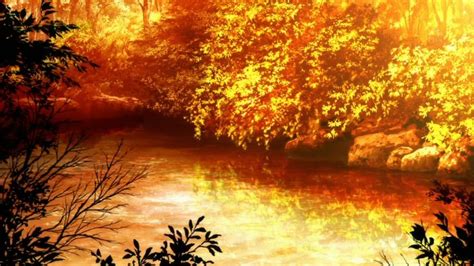 Anime Fall Leaves | Fantasy landscape, Anime scenery, Landscape background