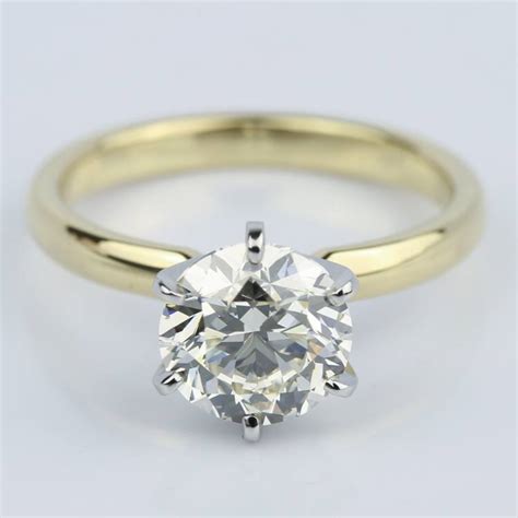 2 Carat Round Diamond Six-Prong Solitaire Engagement Ring