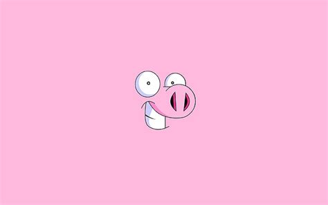 HD wallpaper: pig, cartoon, minimal, illust, pink color, pink background | Wallpaper Flare