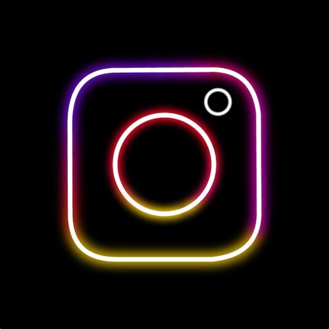 Instagram neon icon Vectors & Illustrations for Free Download | Freepik