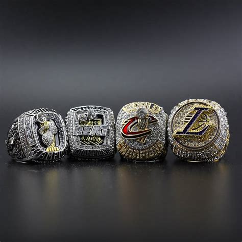 LeBron James 2012, 2013, 2016 & 2020 Lakers, Cavaliers & Heat NBA championship ring set replica ...