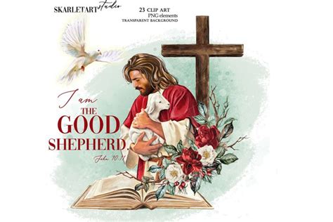 Jesus Clipart, Sheperd, Watercolor easter, Christian Cross,