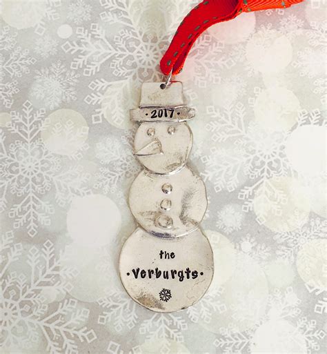 Personalized Ornament Snowman Ornament Custom Family | Etsy