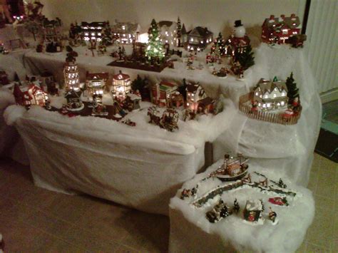 1/2 the snow village | Christmas village display, Christmas village, Christmas villages