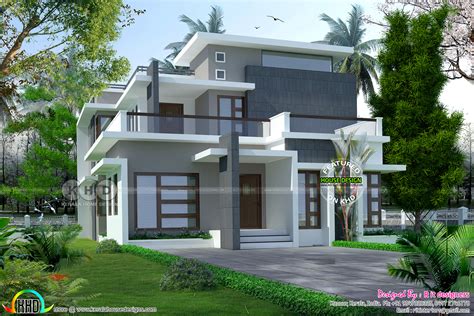 2238 sq-ft modern contemporary house in Kerala - Kerala home design and floor plans