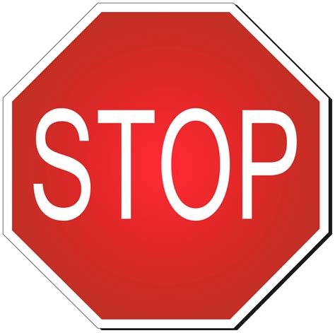 Stop Road Sign PNG Clipart