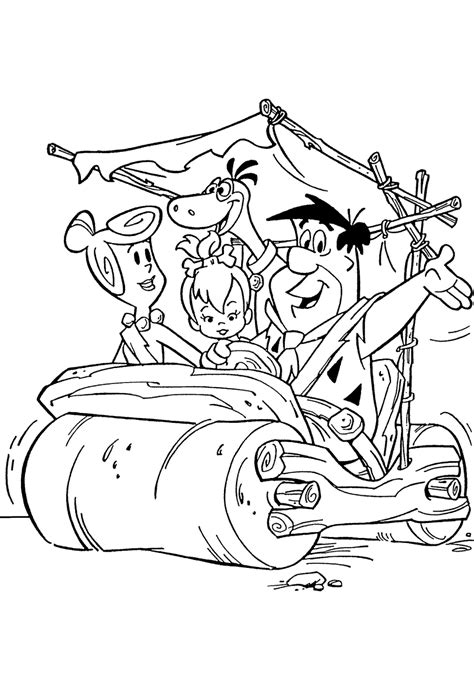 Flintstones printable coloring pages for kids. Download free Online Flintstones characters ...