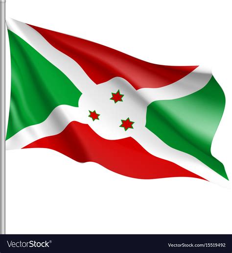 National flag republic of burundi Royalty Free Vector Image