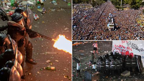 Argentina's World Cup celebrations descend into chaos in Buenos Aires as fans clash with police ...