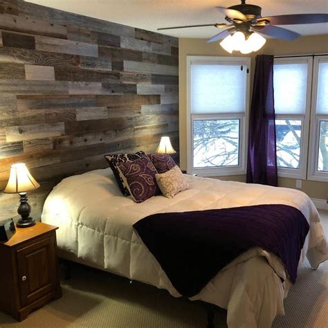 Reclaimed Wood Wall Bedroom - It commands a clean modern look with a touch of rusticity ...