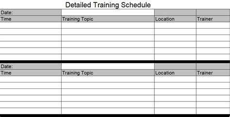 Download Employee Training Schedule Template For Company - Excel Tmp