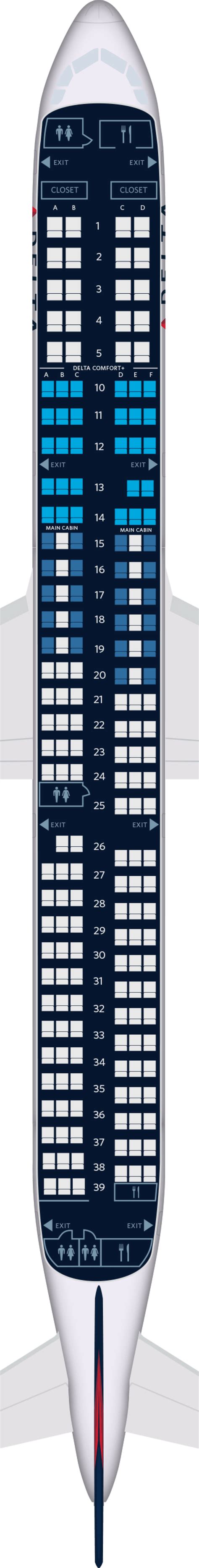 Delta Airbus A320 Seat Map