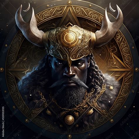 Norse mythology god Heimdall. Created with Generative AI technology. Stock Illustration | Adobe ...