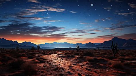 Premium AI Image | Desert Night Scene