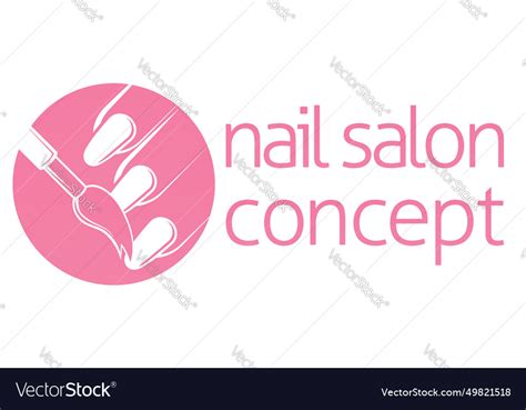 Nail salon or bar concept Royalty Free Vector Image