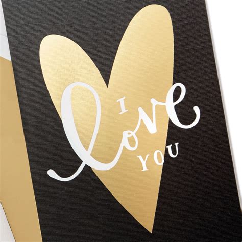 Gold Heart I Love You Valentine's Day Card - Greeting Cards - Hallmark