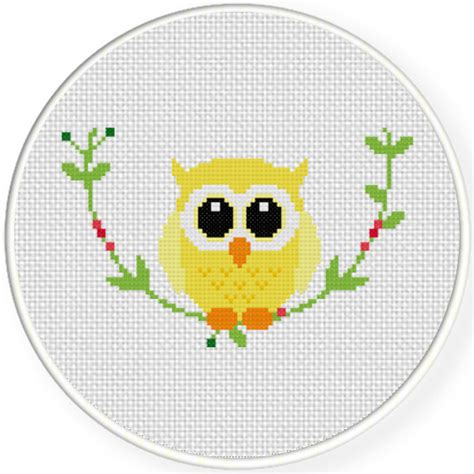 Decorative Owl Cross Stitch Pattern – Daily Cross Stitch