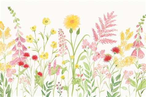 Vintage Wildflowers Wallpaper