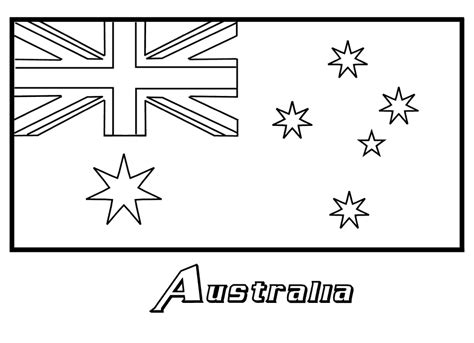 Free Printable Coloring Page Australia Flag