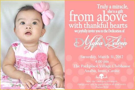 57 Baby Dedication Invitations Free Template | Heritagechristiancollege