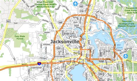 Map of Jacksonville, Florida - GIS Geography