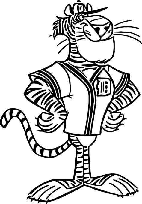 Detroit Tigers Mascot Coloring Pages Coloring Pages