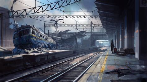 artwork, Fantasy Art, Apocalyptic, Train Station, Train Wallpapers HD / Desktop and Mobile ...