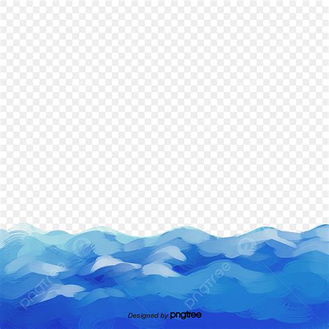 Blue Waves PNG Transparent, Blue Cartoon Waves, Wave, Cartoon, Scenes PNG Image For Free Download