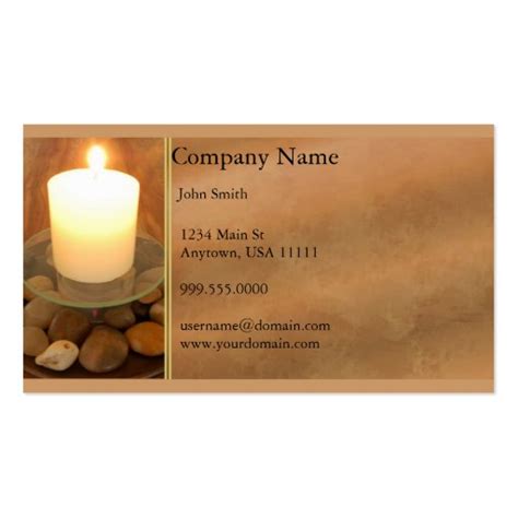 Burning Candle Business Card | Zazzle