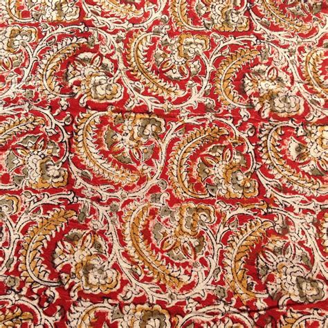 Indian block print kalamkari fabric fabric from by UPGFabricAnnex