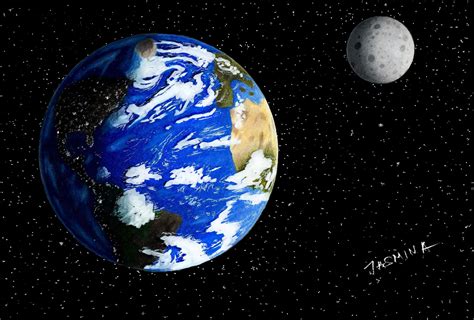 How to Draw the Earth and the Moon - Spacescape Painting | Jasmina Susak | Skillshare