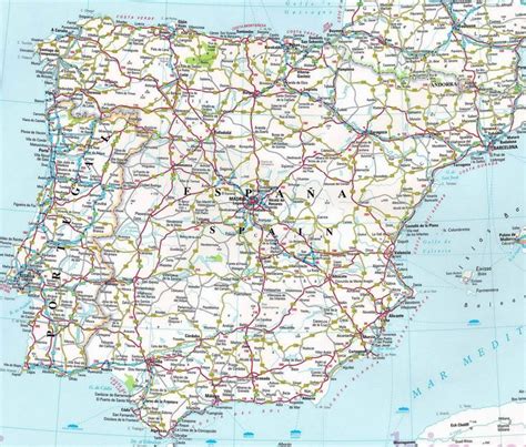 Printable Road Map Of Spain – Printable Map of The United States