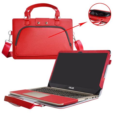 2 in 1 Accurately Designed Protective PU Leather Cover + Portable Carrying Bag For 14" ASUS ...