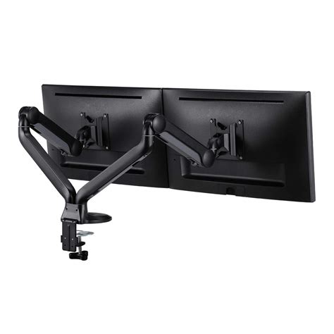 Buy Aluminum Dual Monitor Stand, Height Adjustable Spring Double Arm Monitor Desk , Swivel VESA ...