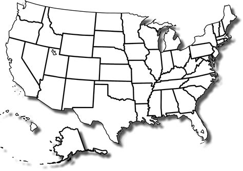 Blank Us Map Clipart - Clipart Suggest | Us map printable, United states map printable, United ...