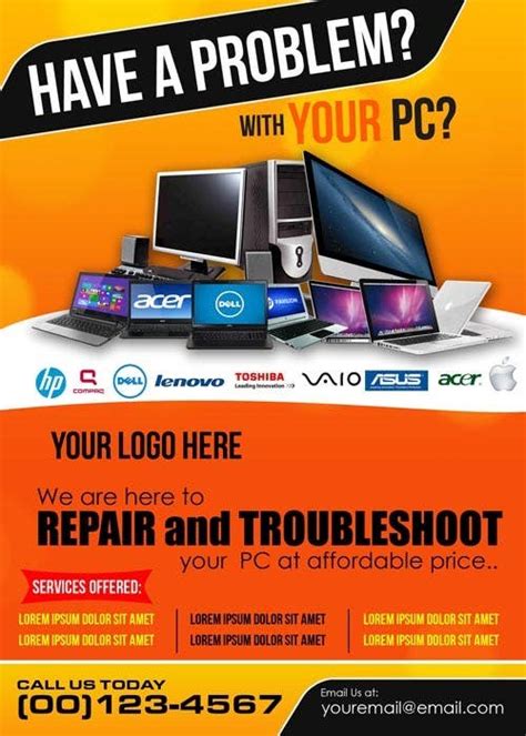 Entry #15 by jhess31 for Design a Flyer for computer repair shop | Freelancer