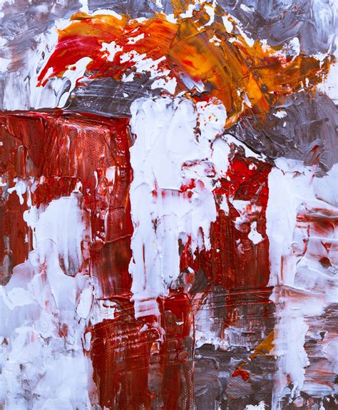 Red Abstract Painting, "Passion" is a red abstract painting by artist Niki Katiki : The ...