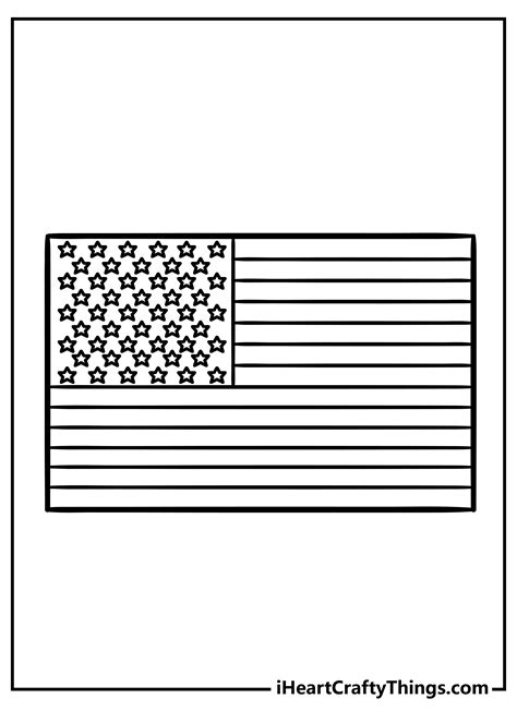 Printable Coloring Pages American Flag