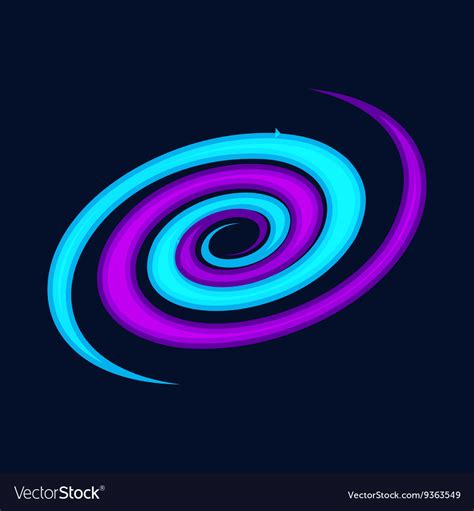 Spiral galaxy icon cartoon style Royalty Free Vector Image