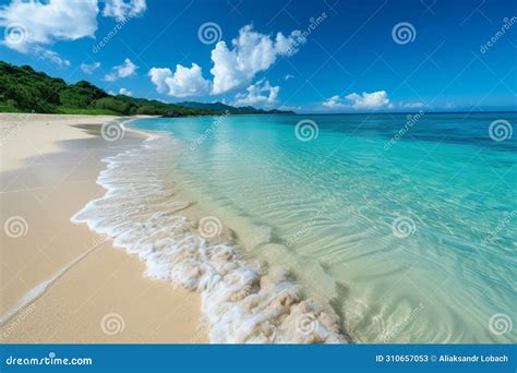 Tropical Beach with Clear Blue Water on the Islands Stock Image - Image of sand, cloud: 310657053