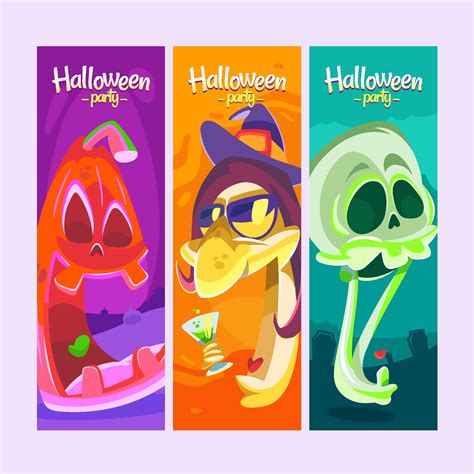 Set of Halloween Party Banner Template 3681978 Vector Art at Vecteezy