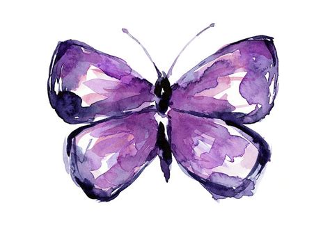 Purple Butterfly Painting by Olga Shvartsur - Pixels