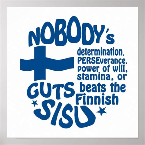 Finnish SISU poster | Zazzle.com