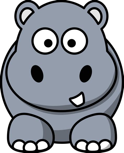 Clipart - Cartoon hippo