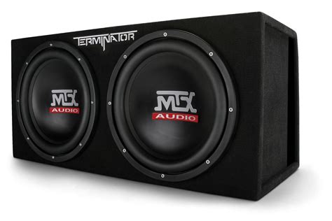 TNE212DV Dual 12" TERMINATOR Series 1000-Watt Peak Power Subwoofer Enclosure MTX Audio