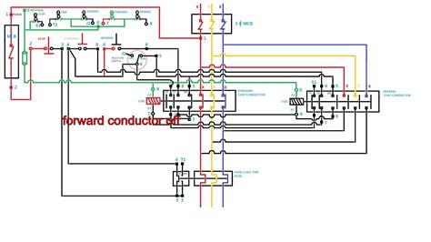 Wiring Diagram For Motor Starter 3 Phase On / Off Three-phase Motor Connection Power & Control ...