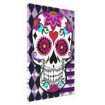 Sugar Skull Art on Canvas - Ready to Hang! | Zazzle