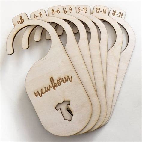 Wood Baby Closet Dividers - Nursery Organizer - Clothes Dividers E0006 | Baby closet dividers ...